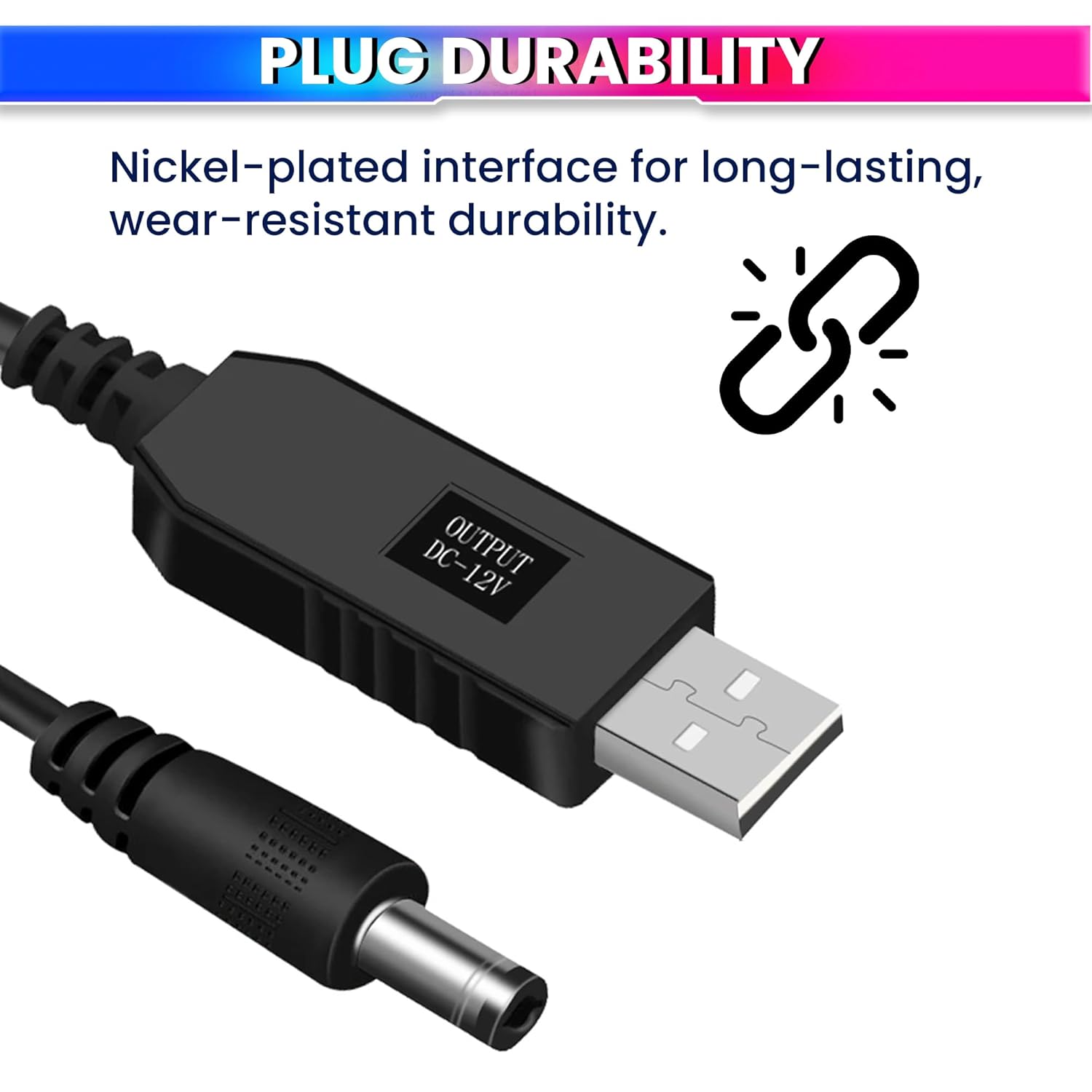 USB Power Line DC 5V to 5V Converter Adapter Cable with 2.1x5.5mm DC Plug