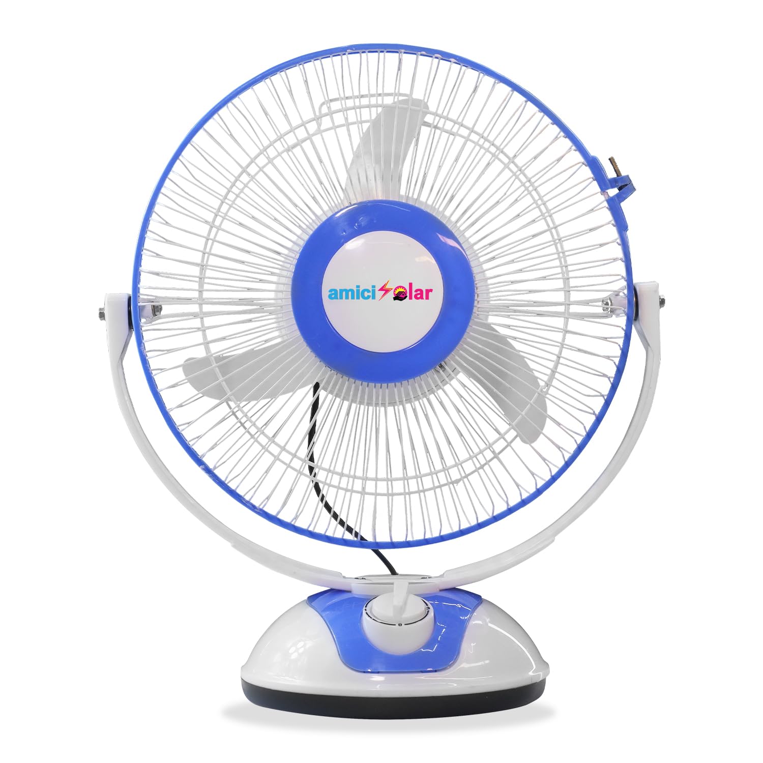 12-Inch Rechargeable Table Fan – Portable 3-Speed AC/DC Fan with 12-Hour Battery Backup amiciKart