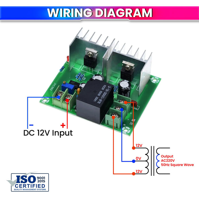 300W Inverter Driver Board 12V DC to 220V AC Low Frequency Power Converter Module