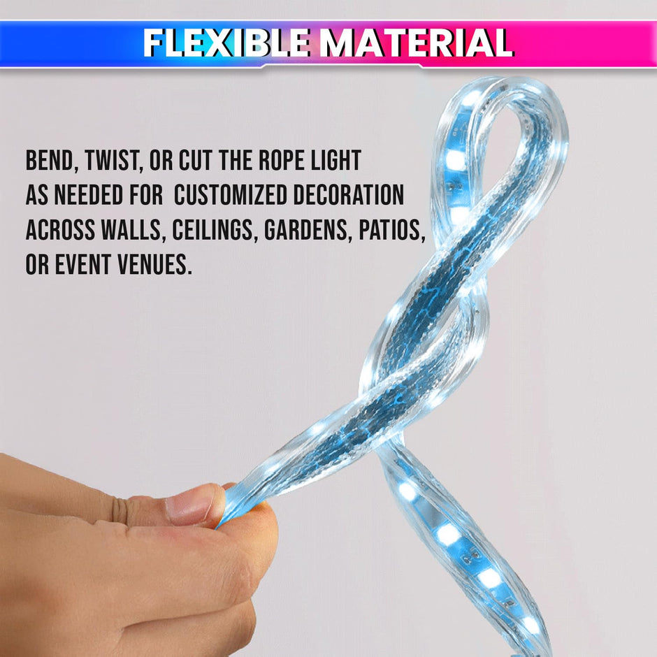 ICE-BLUE Waterproof LED Rope Light for Home, Garden, Events & Décor Flexible Decorative Strip Light 18M amiciKart c0tmiz-hs.myshopify.com