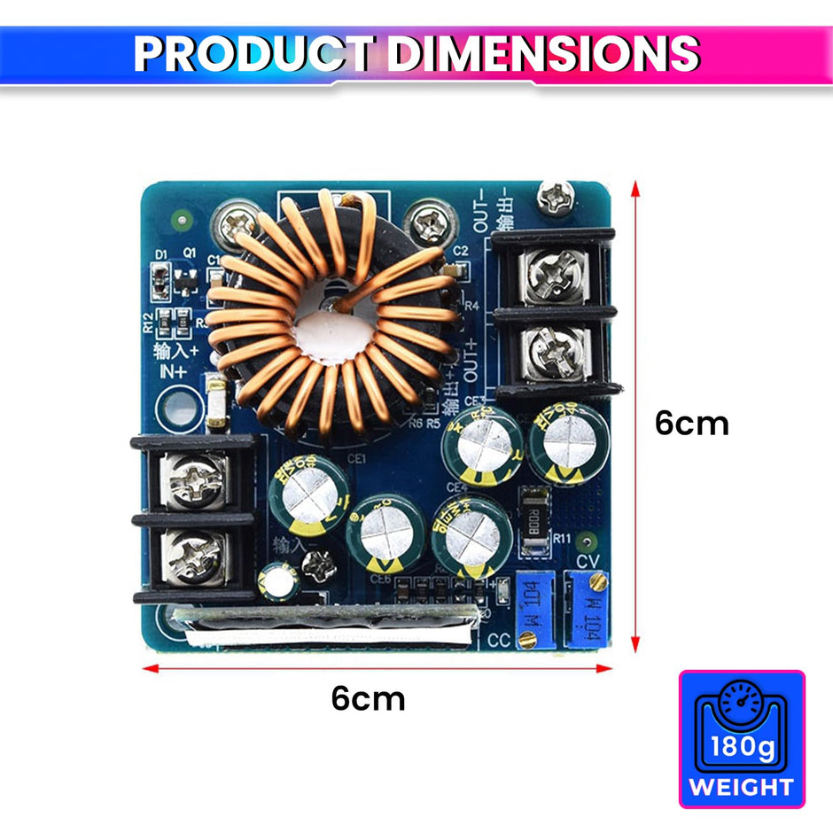DC-DC 400W 15A Adjustable Buck Converter, DC 10.5V-60V to 0.5V-45V Power Supply Module Ideal for Battery Charging & Power Supplies amiciKart