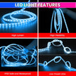 ICE-BLUE Waterproof LED Rope Light for Home, Garden, Events & Décor Flexible Decorative Strip Light 18M amiciKart c0tmiz-hs.myshopify.com