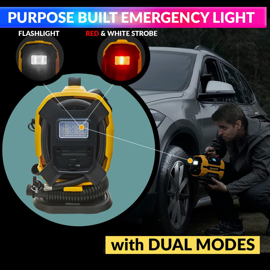 Dual Power AC/DC Inflator & Deflator with Tubeless Tyre Puncture Repair Kit