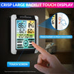 Digital Weather Station – Indoor/Outdoor Temperature & Humidity Monitor with Touchscreen Display, Clock & Sensor amiciKart