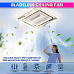 Bladeless Ceiling Fan with Integrated LED Lighting | Remote Control | Adjustable Speed & Brightness amiciKart c0tmiz-hs.myshopify.com