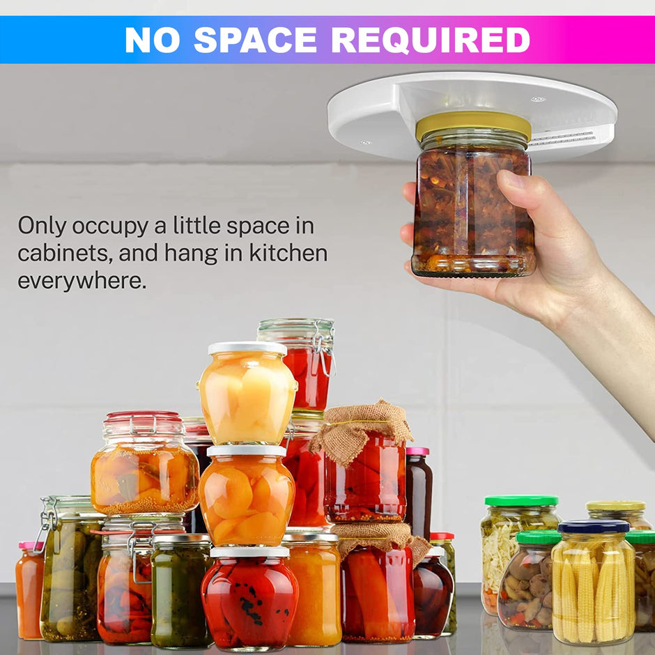 Universal Jar Opener, Under Cabinet -One Handed Bottle Cap Opener amiciKart