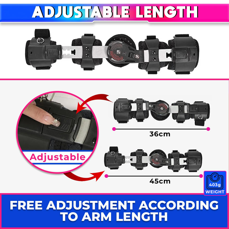 Premium Elbow Support Brace- Adjustable Length for Enhanced Comfort and Mobility amiciKart