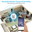 amiciSmart WiFi Temperature Humidity Monitor, Thermometer Hygrometer Sensor with App Control and Built-In Alarm
