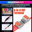 Fast Wire Clip Connectors– Quick Disconnect, No Twisting or Extra Wiring Needed