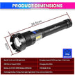 XHP90 Rechargeable LED Torch Light – 4000 Lumens Flashlight with COB Work Light, 7 Modes & Power Bank