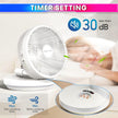 10-Inch Telescopic Rechargeable Stand Fan – 8-Speed Folding Fan with Remote & 9000mAh Battery
