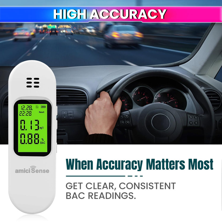 Handheld Alcohol Tester with Advanced Sensor & Data Download, USB Rechargeable