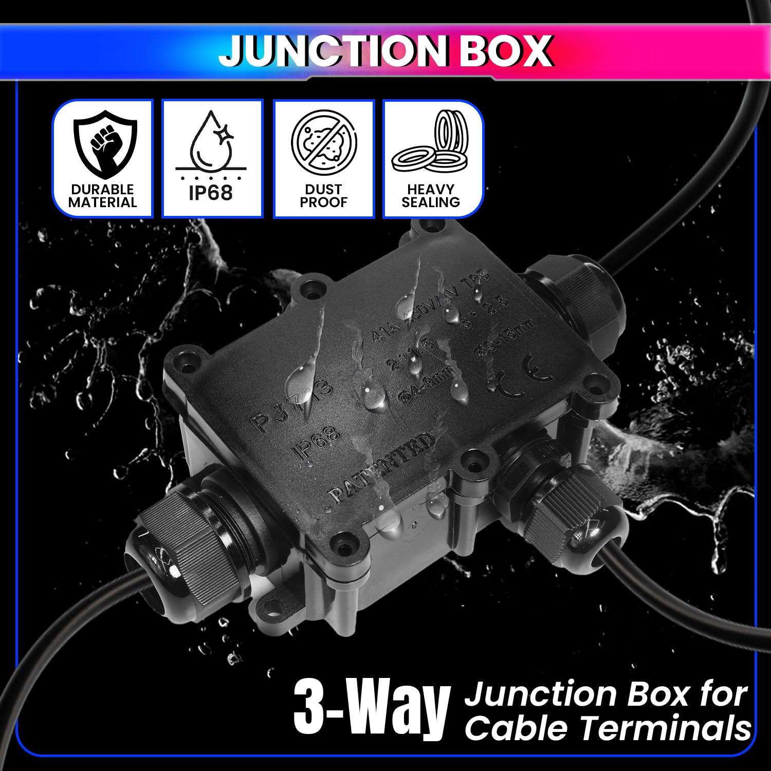 Junction Box – IP68 Waterproof Heavy-Duty Electrical Connector(450V 41A)for Cable Terminals amiciKart c0tmiz-hs.myshopify.com