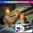 Tactical Flashlight with COB, Digital Display, Magnetic Tail, Rechargeable Power Bank, 9 Light Modes