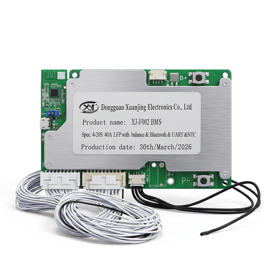 4S–20S 40A Smart BMS for LiFePO4 Battery Pack | Cell Balancing with NTC Protection