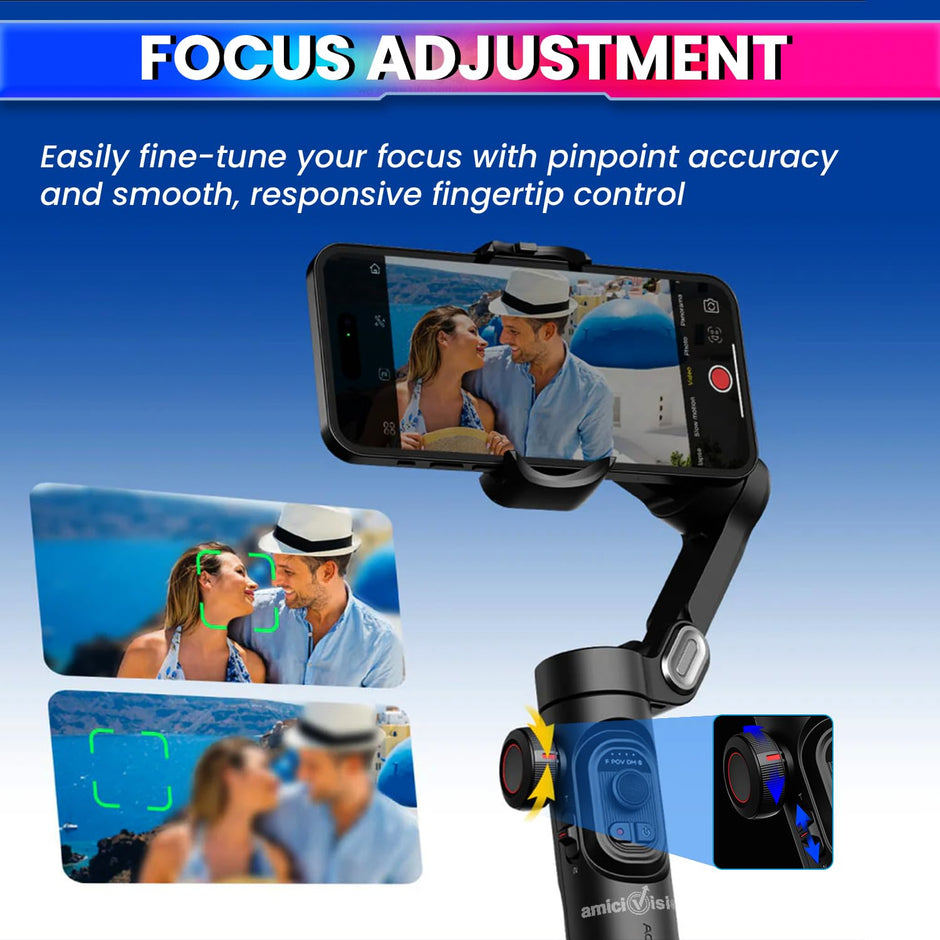 3-Axis Foldable Smartphone Gimbal Stabilizer-Anti-Shake 7.0,Face/Object Tracking