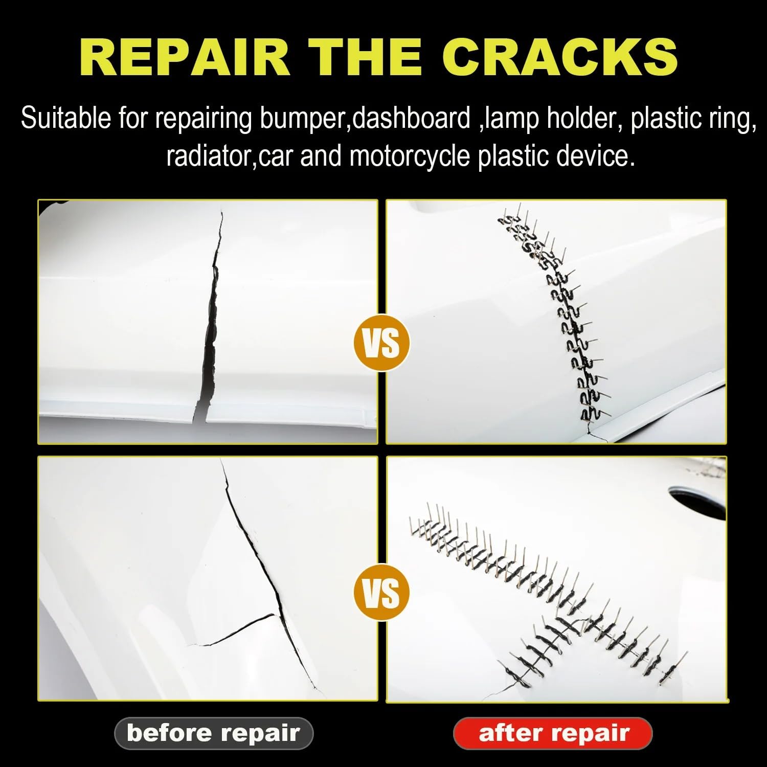 Car Bumper Repair Welder Tool & Staples Kit – 100W Plastic Welding Tool amiciKart