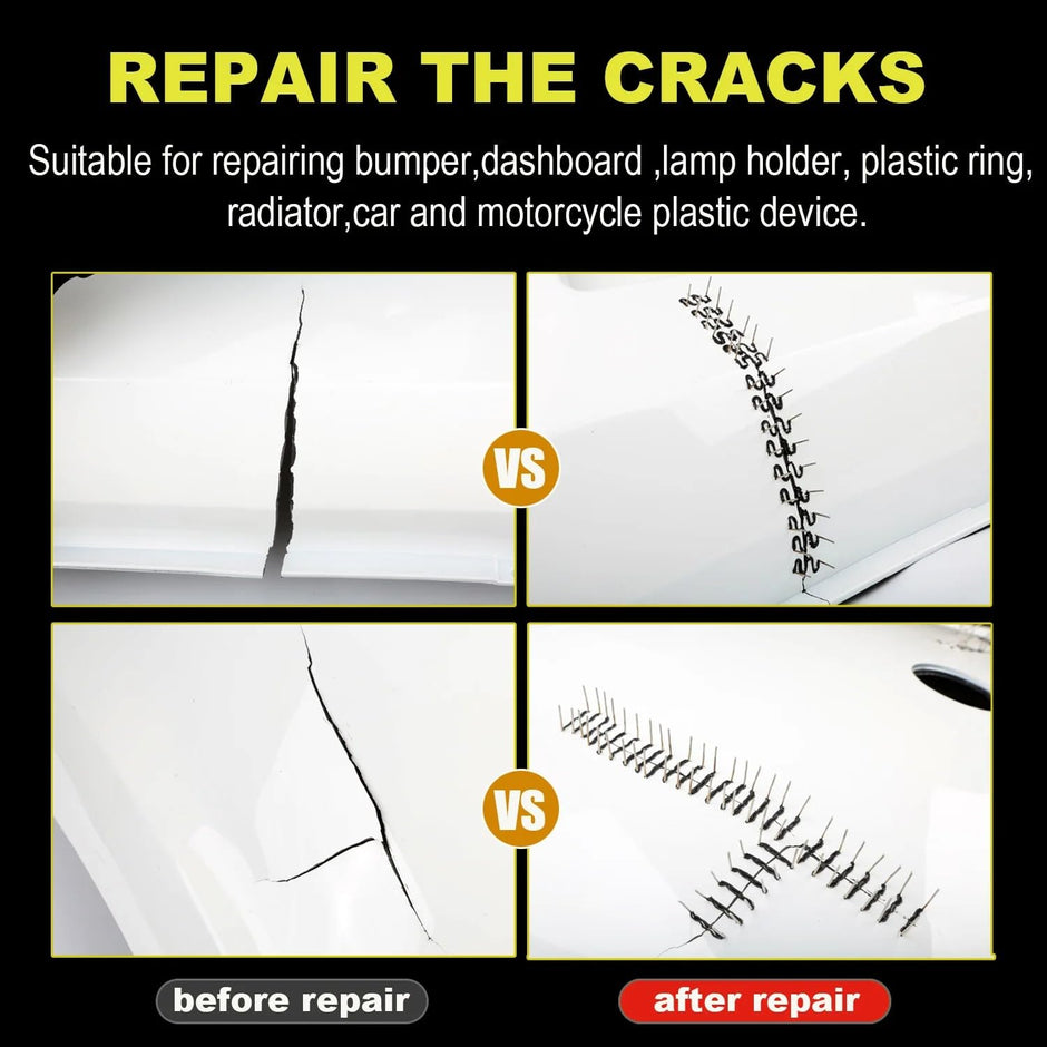 Car Bumper Repair Welder Tool & Staples Kit – 100W Plastic Welding Tool amiciKart