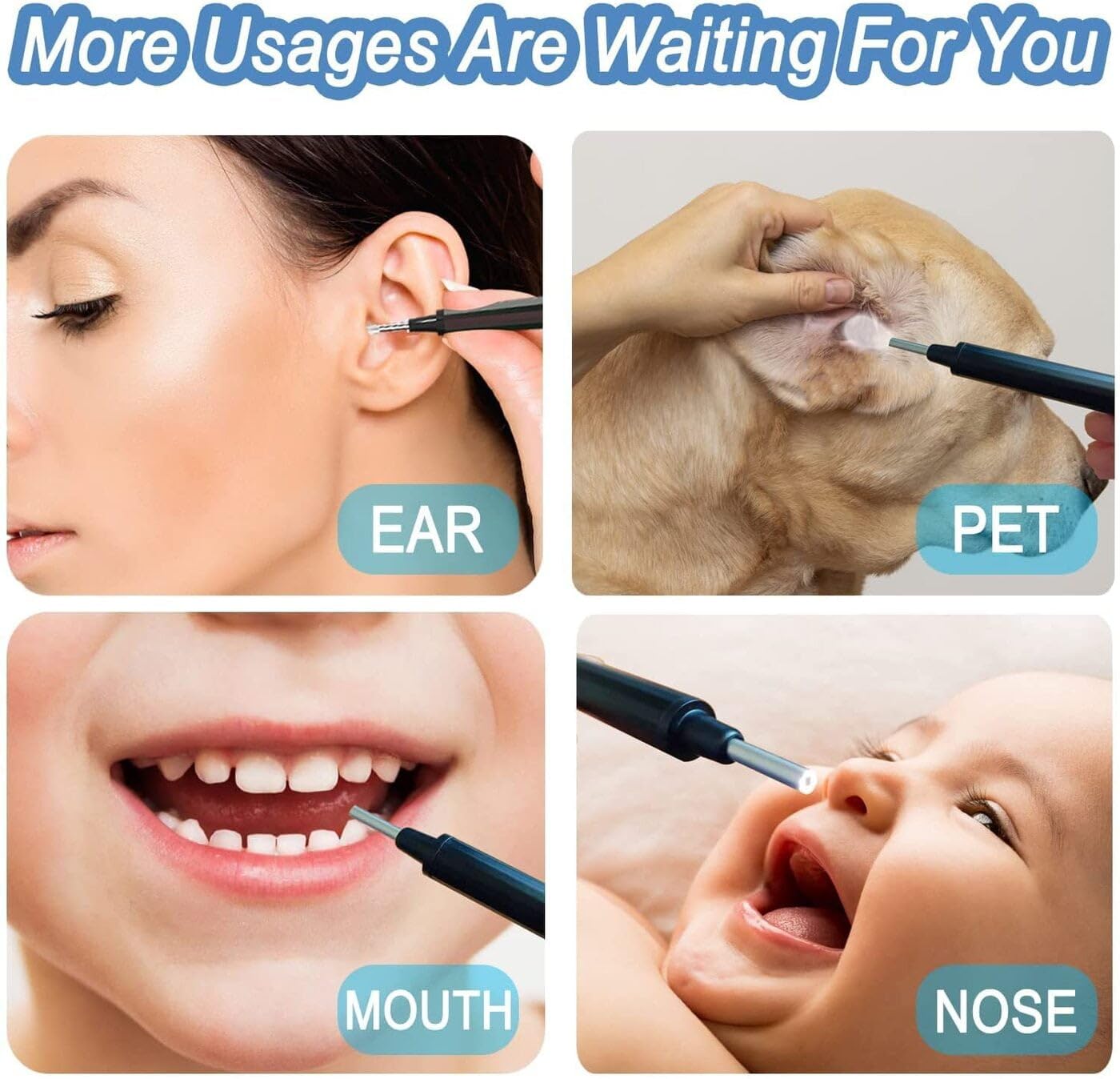 Ear Wax Cleaning Tool, Wireless Endoscope with Storage Case and Charging Cable Otoscope amiciKart c0tmiz-hs.myshopify.com