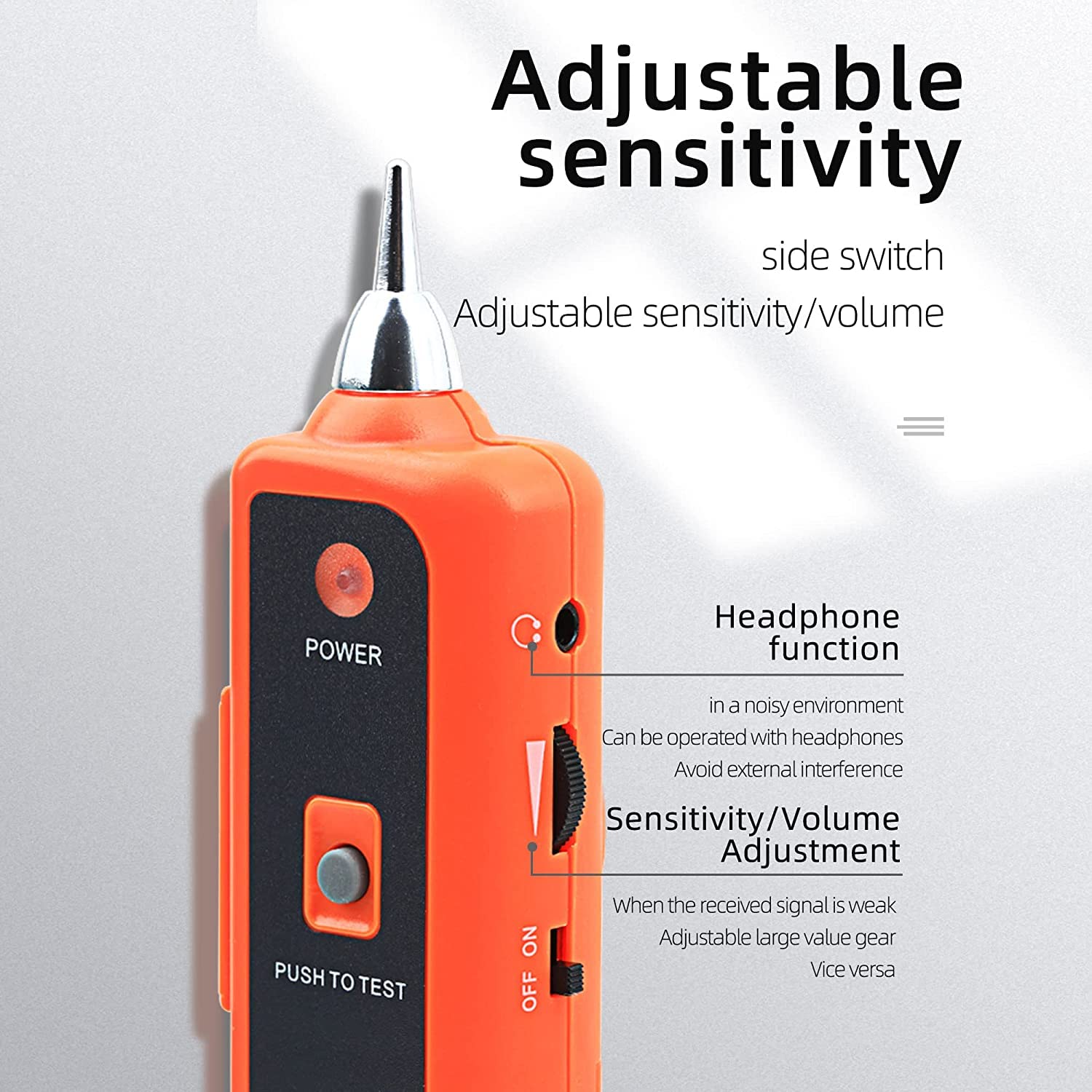 XQ-350 Wire Cable Break Point Tester for Network Cable RJ45/RJ11 with 2×9V Batteries amiciKart