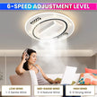 Bladeless Ceiling Fan with Integrated LED Lighting | Remote Control | Adjustable Speed & Brightness