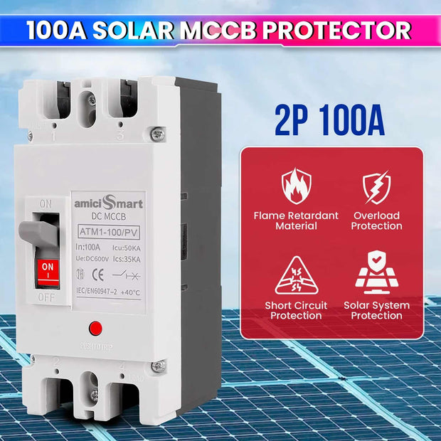 600V DC Circuit Breaker for Solar & Renewable Systems (100A)