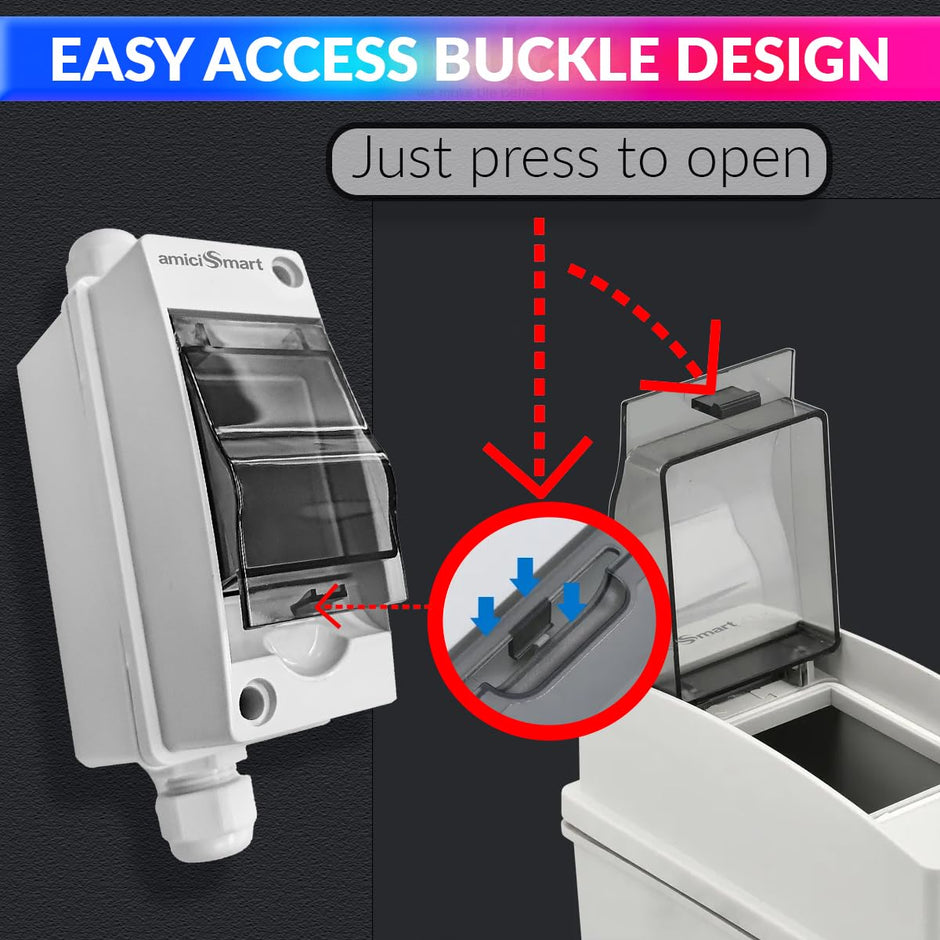 Waterproof Plastic Electrical Distribution Box | IP65 Junction Box for Outdoor MCB Installation amiciKart