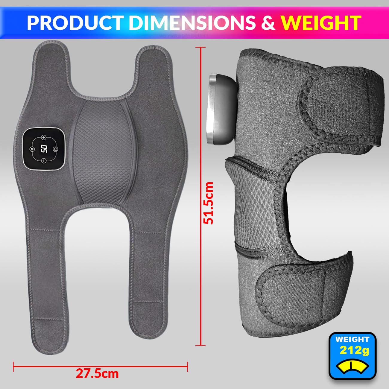 USB Rechargeable 3 in 1 Knee Massager, Hot Compress Knee/Elbow/Shoulder Massager