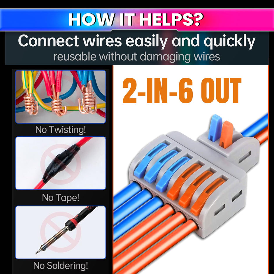 Electrical Wire Connector-Quick-Connect Terminal Blocks for Efficient Power Distribution amiciKart c0tmiz-hs.myshopify.com