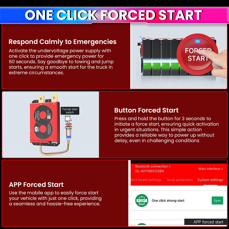 150A 4S 12V Truck/Vehicle Start BMS for Lithium/LFP/LTO Battery Packs amiciKart
