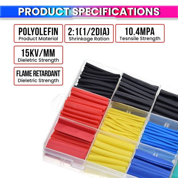 Heat Shrink Tubing Kit – Polyolefin Insulation Sleeves | Flame Retardant, Durable & Organized amiciKart c0tmiz-hs.myshopify.com