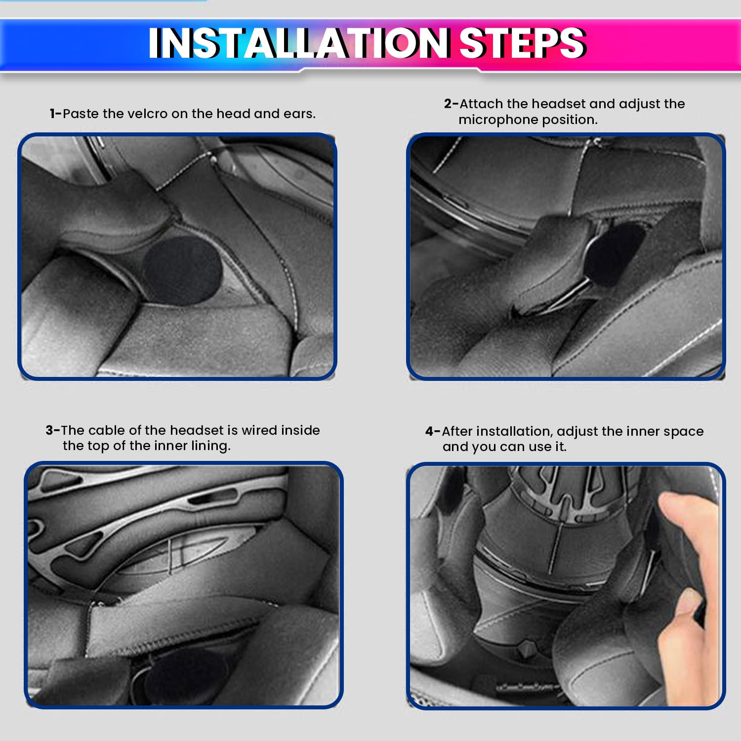 Ejeas Headphone with Mic for V6 and V6 pro Bluetooth Intercom Only amiciKart