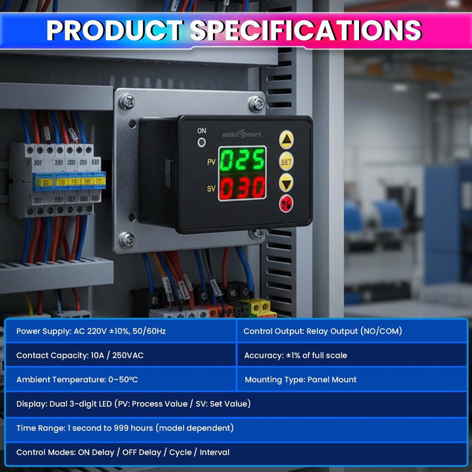 Digital ON/Off Timer Controller | 220V AC Programmable Delay Timer Switch