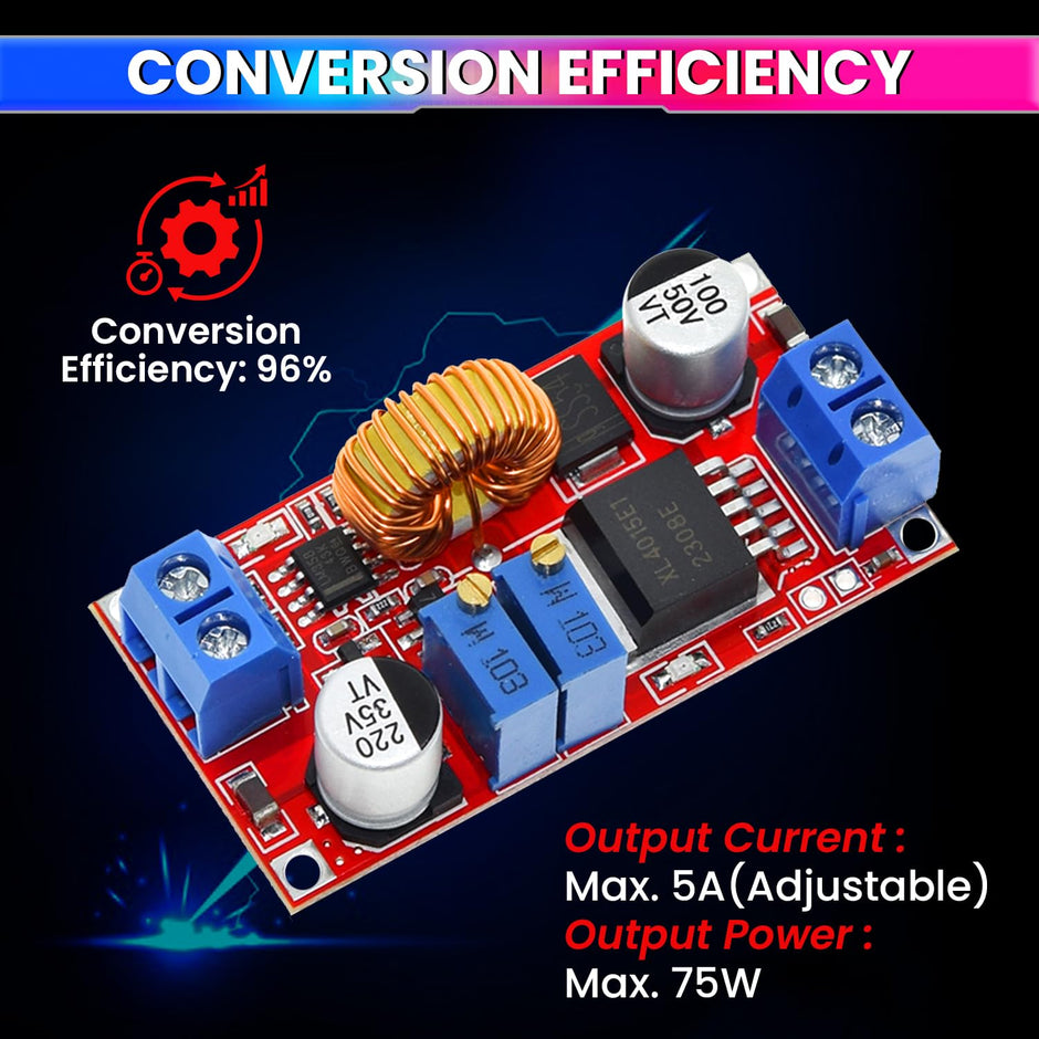 75W 5A DC-DC Buck Converter Module, 4-38V to 1.25-36V Step-Down Power Supply amiciKart c0tmiz-hs.myshopify.com