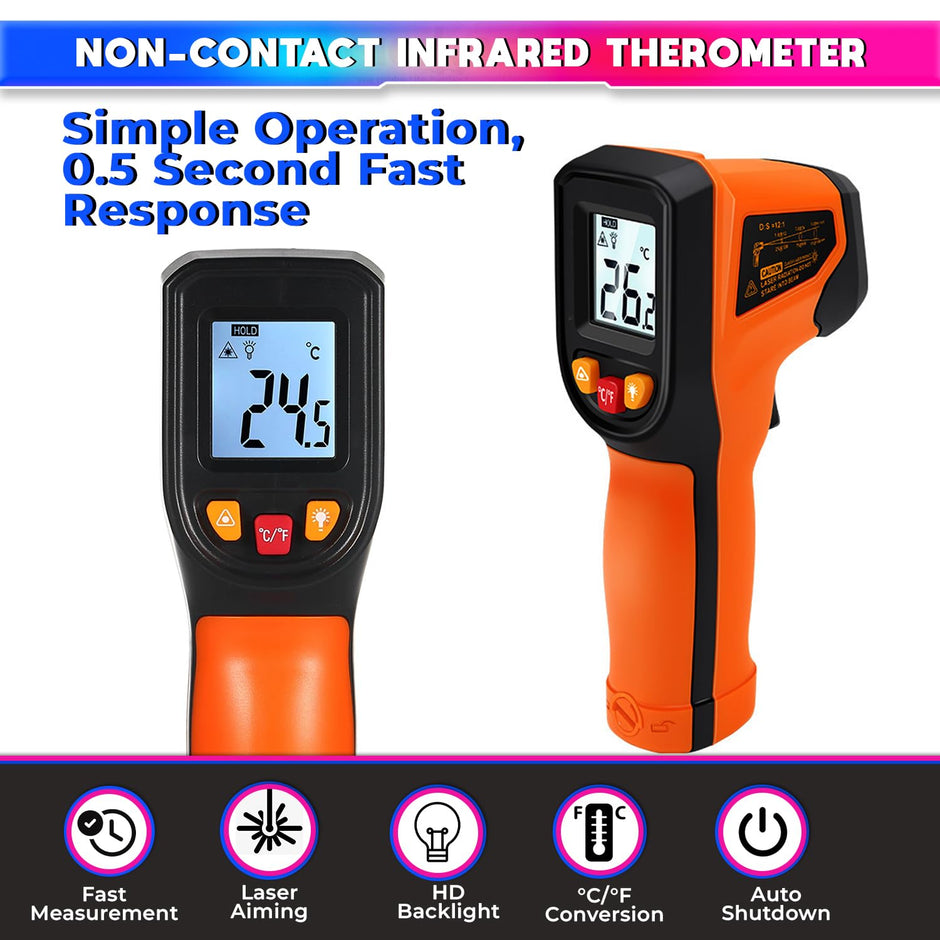 Infrared Thermometer for Industrial Use, -50°C to 600°C Laser Temperature Gun with Fast Measurement amiciKart c0tmiz-hs.myshopify.com