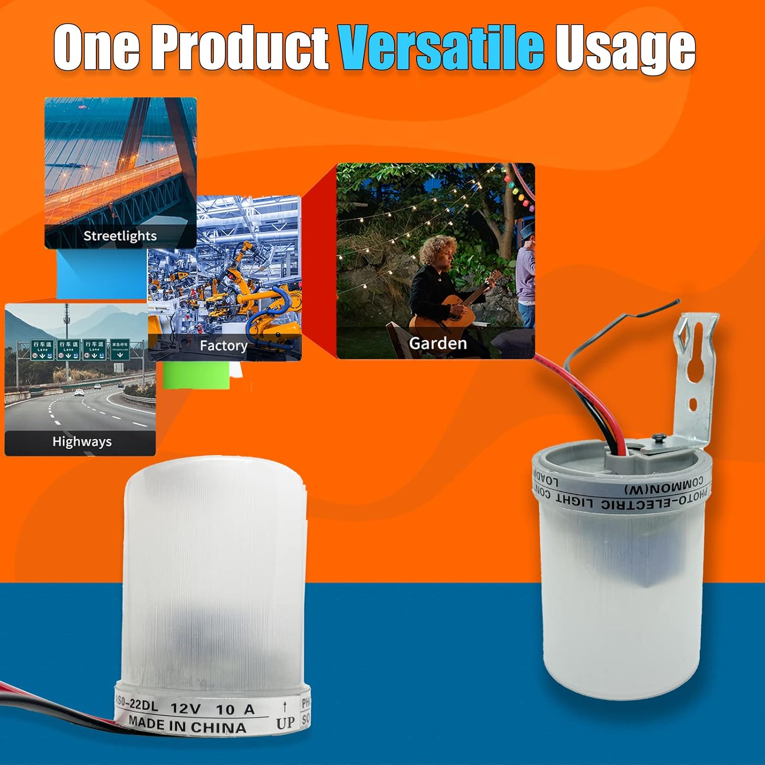 Automatic On/Off Switch for Light, Street Light Controller 10A Photocell Sensor DC 12V amiciKart c0tmiz-hs.myshopify.com