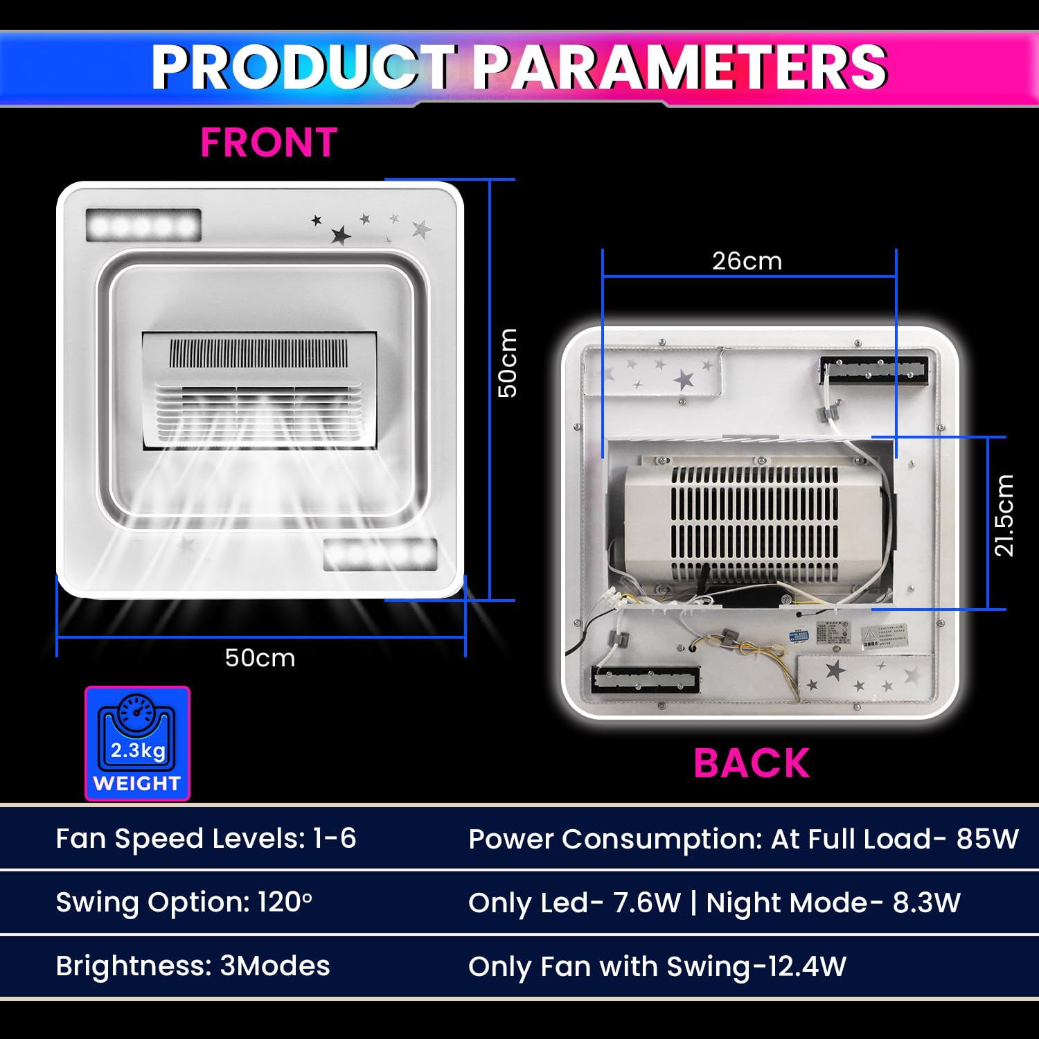 Bladeless Ceiling Fan with Integrated LED Lighting | Remote Control | Adjustable Speed & Brightness amiciKart c0tmiz-hs.myshopify.com