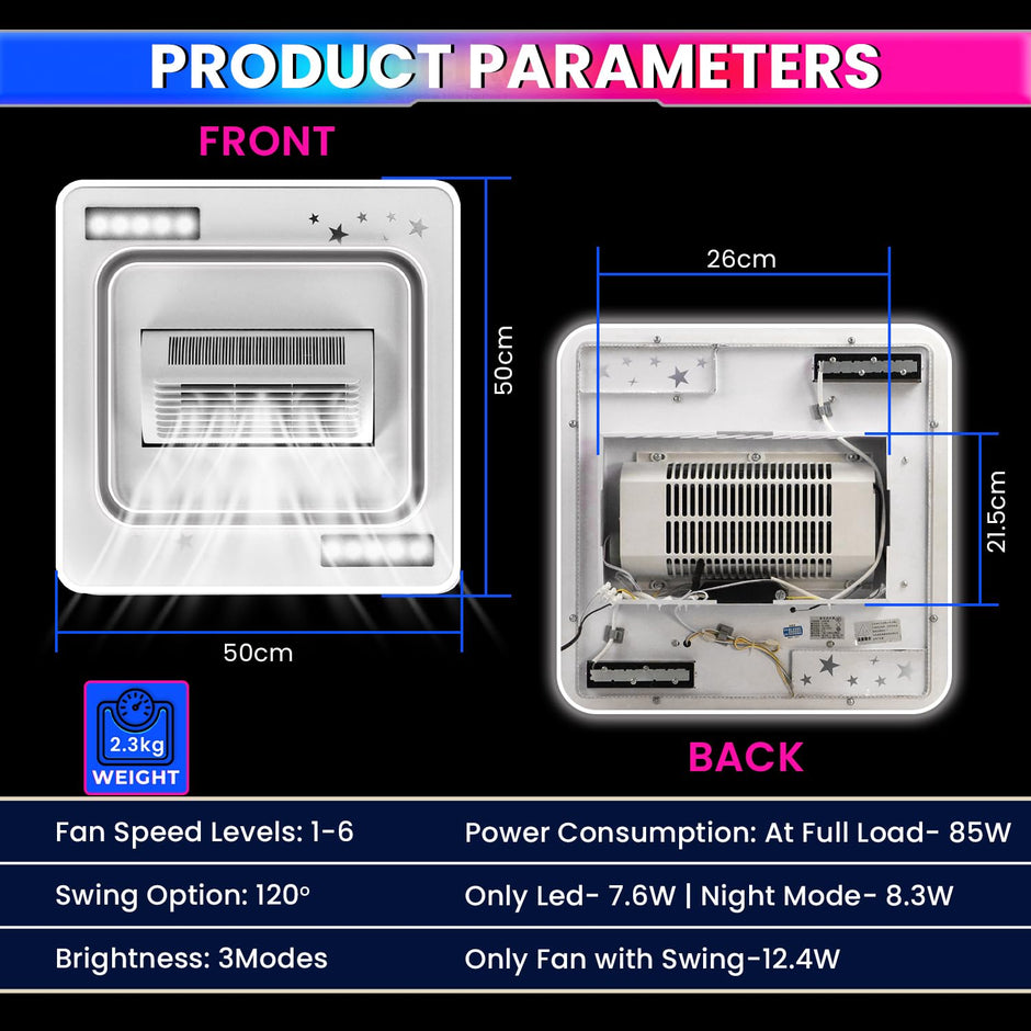 Bladeless Ceiling Fan with Integrated LED Lighting | Remote Control | Adjustable Speed & Brightness amiciKart c0tmiz-hs.myshopify.com