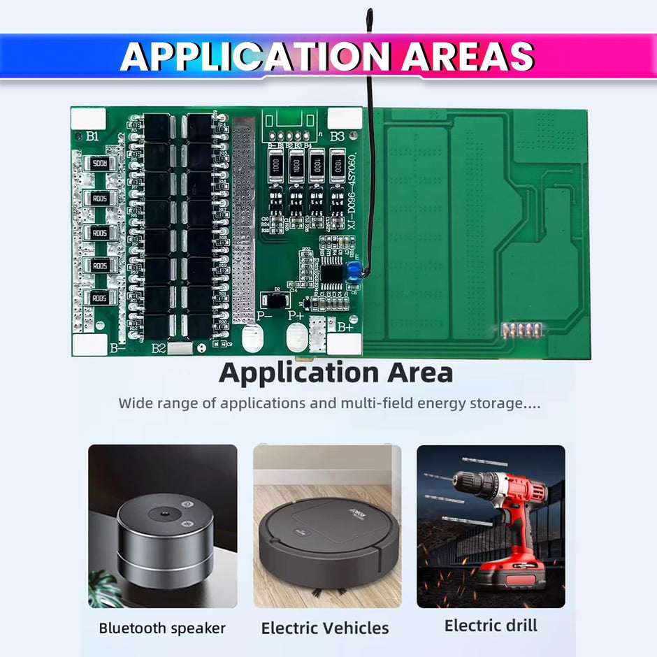 4S 12V 40A LiFePO4 BMS | Smart Battery Management System with Cell Balancing & Thermal Protection