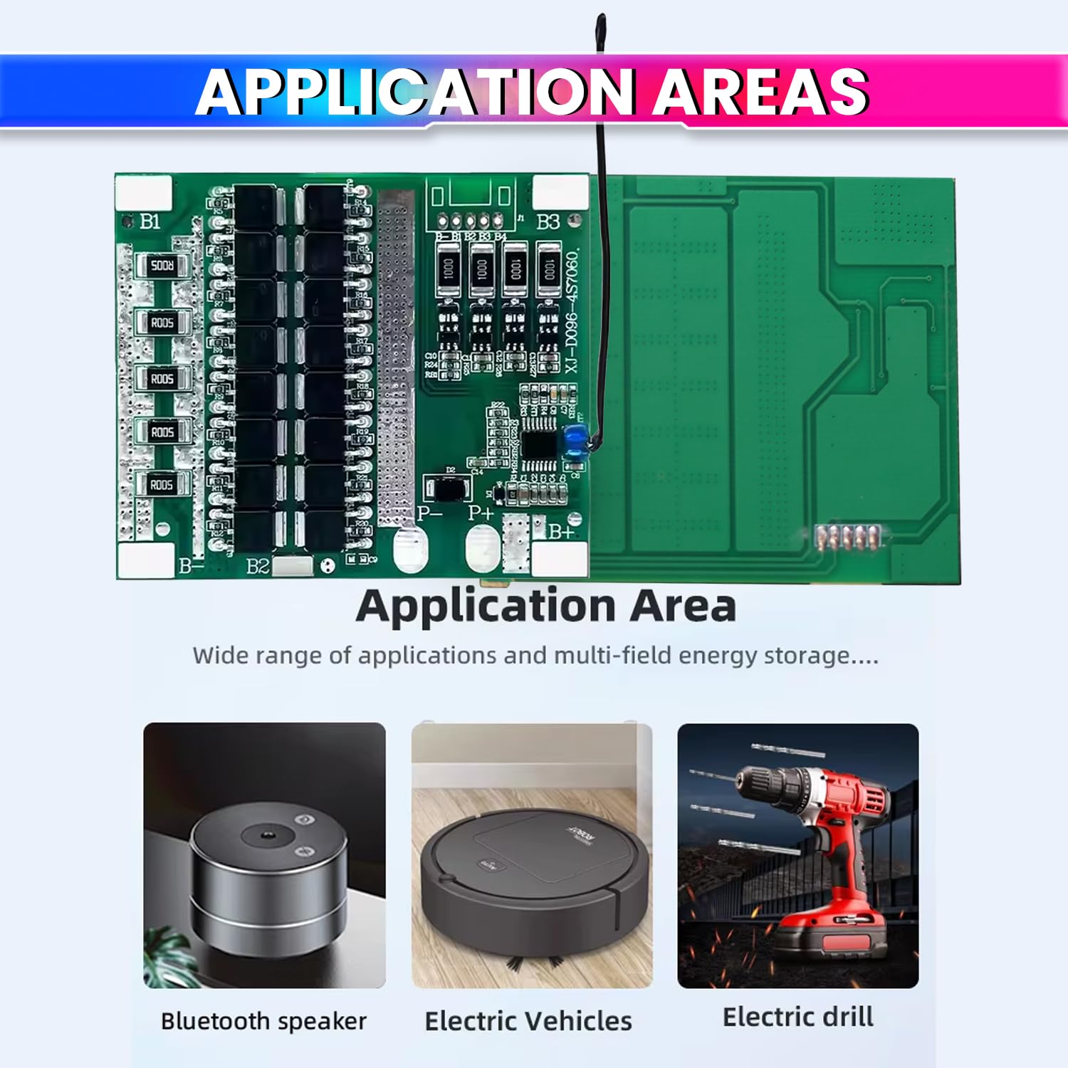 4S 12V 40A LiFePO4 BMS | Smart Battery Management System with Cell Balancing & Thermal Protection