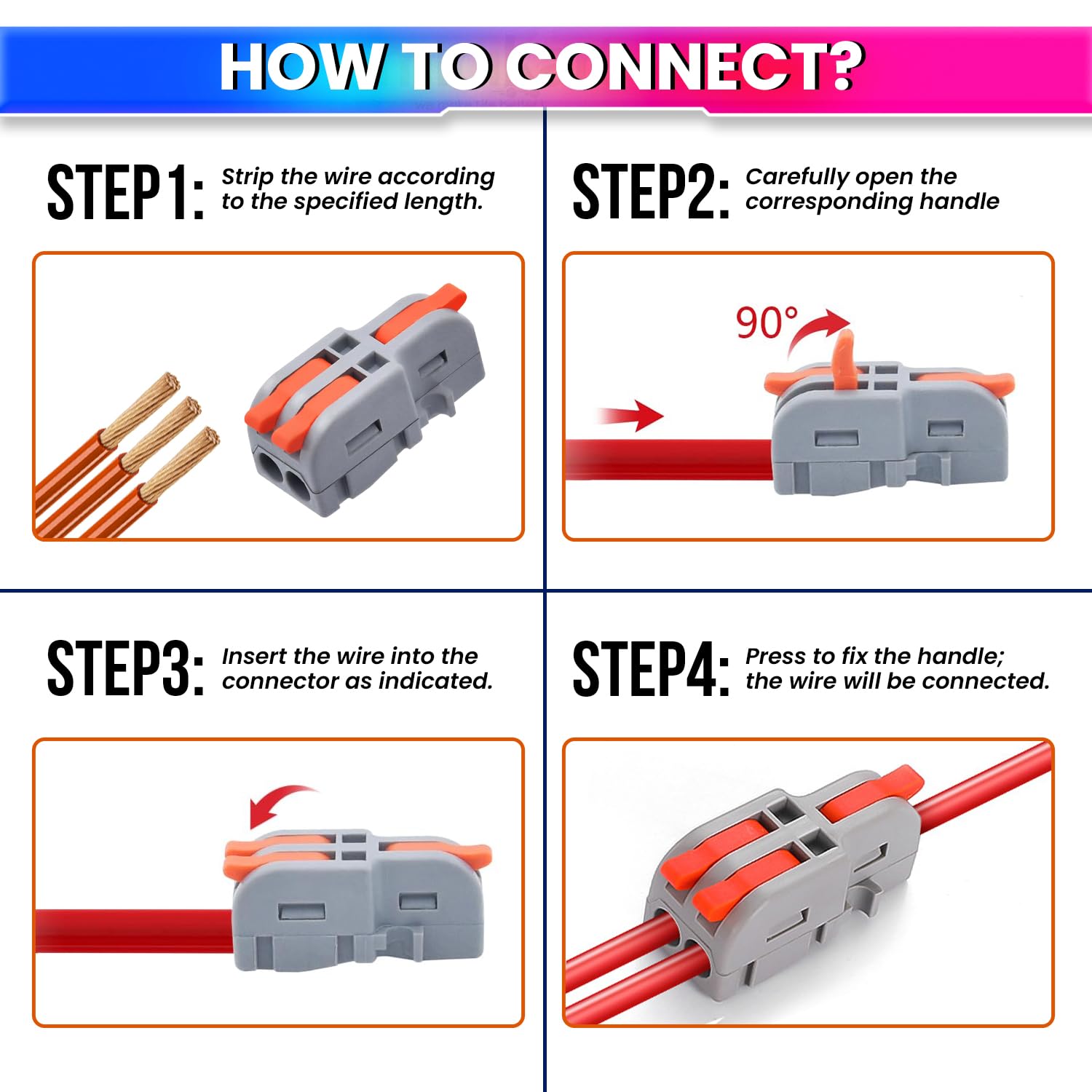Fast Wire Clip Connector – Quick Disconnect, Tool-Free Installation amiciKart