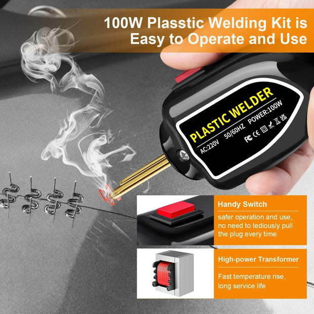 Car Bumper Repair Welder Tool & Staples Kit – 100W Plastic Welding Tool amiciKart c0tmiz-hs.myshopify.com