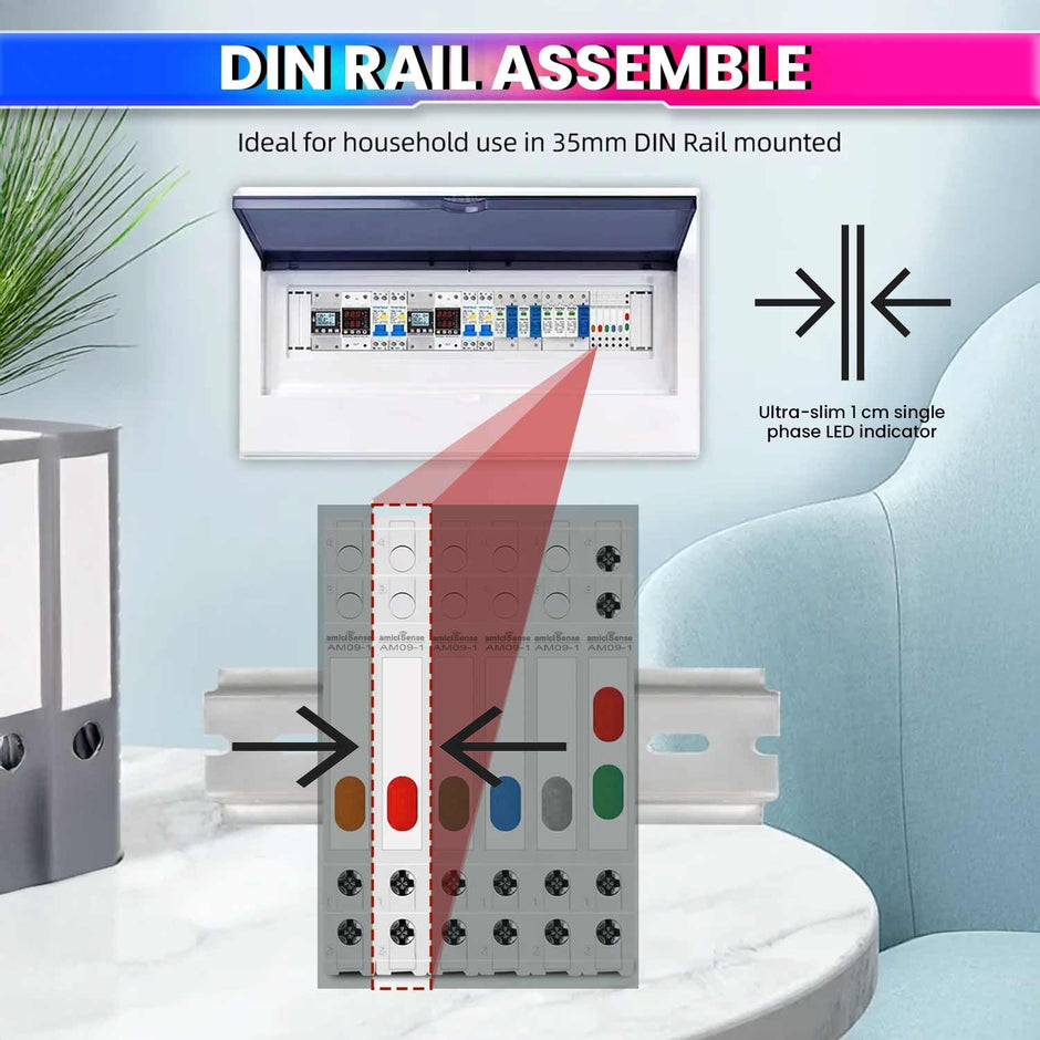 Ultra-Compact Phase Indicator – 230VAC, 1cm Wide with Color LED Indicator for Accurate Monitoring amiciKart c0tmiz-hs.myshopify.com