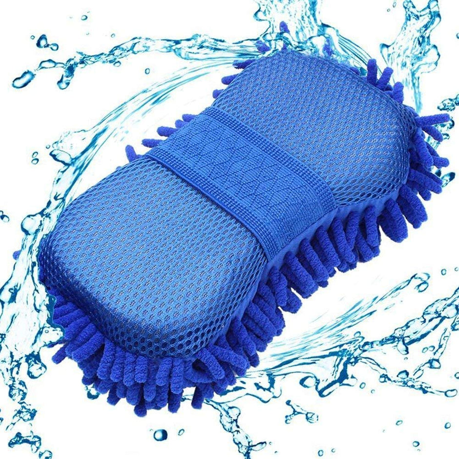 2 in 1 Microfiber for Wash and Dry with Sponge for Bathroom, Car, Table, Kitchen Cleaning amiciKart