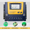 Solar Charge Controller, 4-Stage Intelligent Lithium Battery Regulator for Solar Panel with LCD Display USB Port 12V/24V/36V/48V
