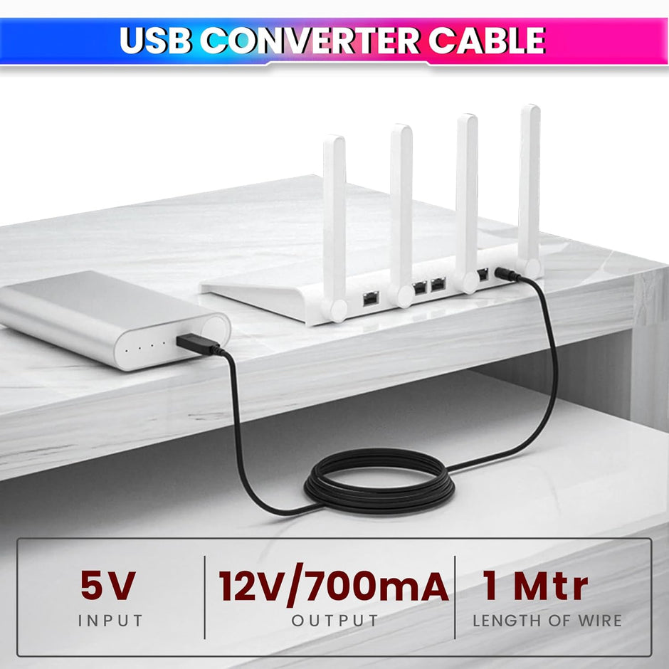 USB Power Line DC 5V to 5V Converter Adapter Cable with 2.1x5.5mm DC Plug