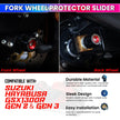 Suzuki Hayabusa, GSX1300R, Gen 2 & Gen 3 Front & Rear Axle Fork Wheel Protector Sliders – Enhanced Fall & Crash Protection