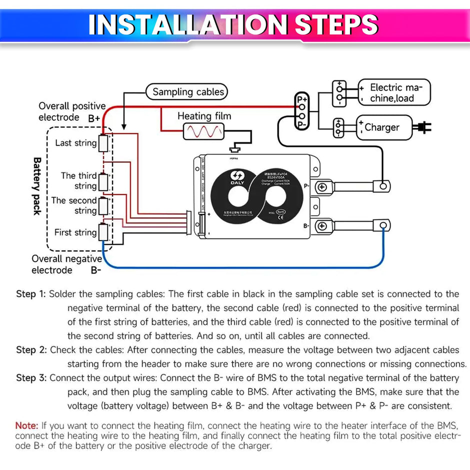 100A 4S 12V Truck/Vehicle Start BMS for Lithium/LFP/LTO Battery Packs amiciKart