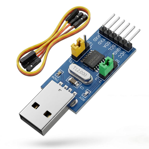 CH341T USB to TTL UART & I2C Converter Module 3.3V/5V for STC/STM MCU Programming