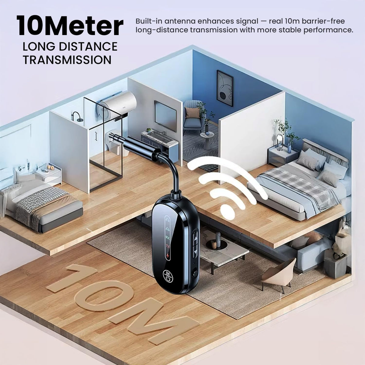 Bluetooth 5.4 TX/RX Adapter with Dual Connection Support, Wireless Audio Transmitter & Receiver